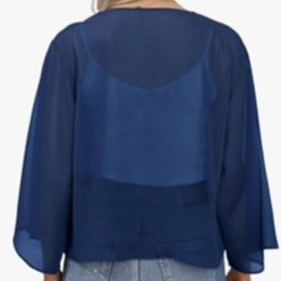 plus size  Short Sleeve Kimono /coverup bolero Lightweight Cover Up Shrug SZ 2X - Picture 11 of 16